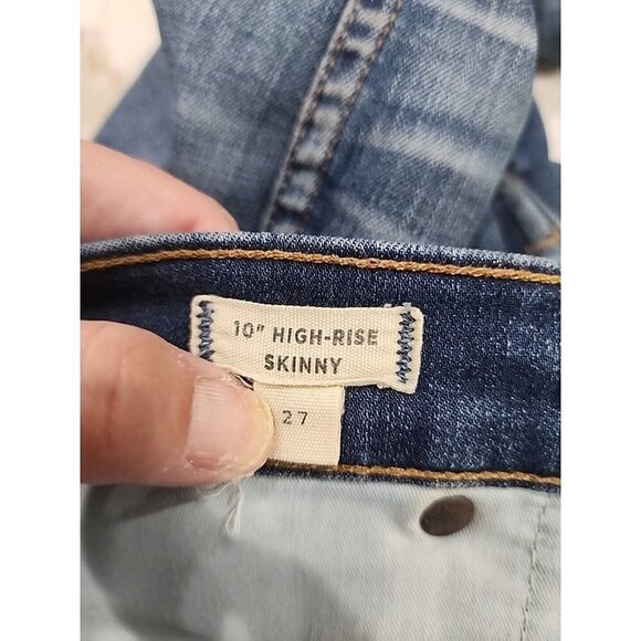 Madewell Jeans Womens 10" High-Rise Skinny Chewed Hem Button Fly 27 - Picture 7 of 11